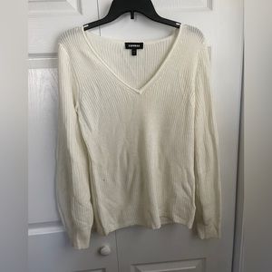 Express sweater size small cream color